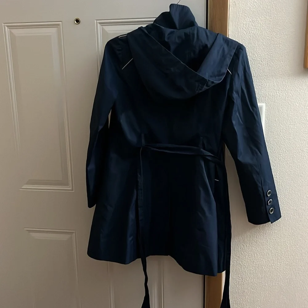 GUESS Women's Navy Trench Coat - Picture 2 of 7